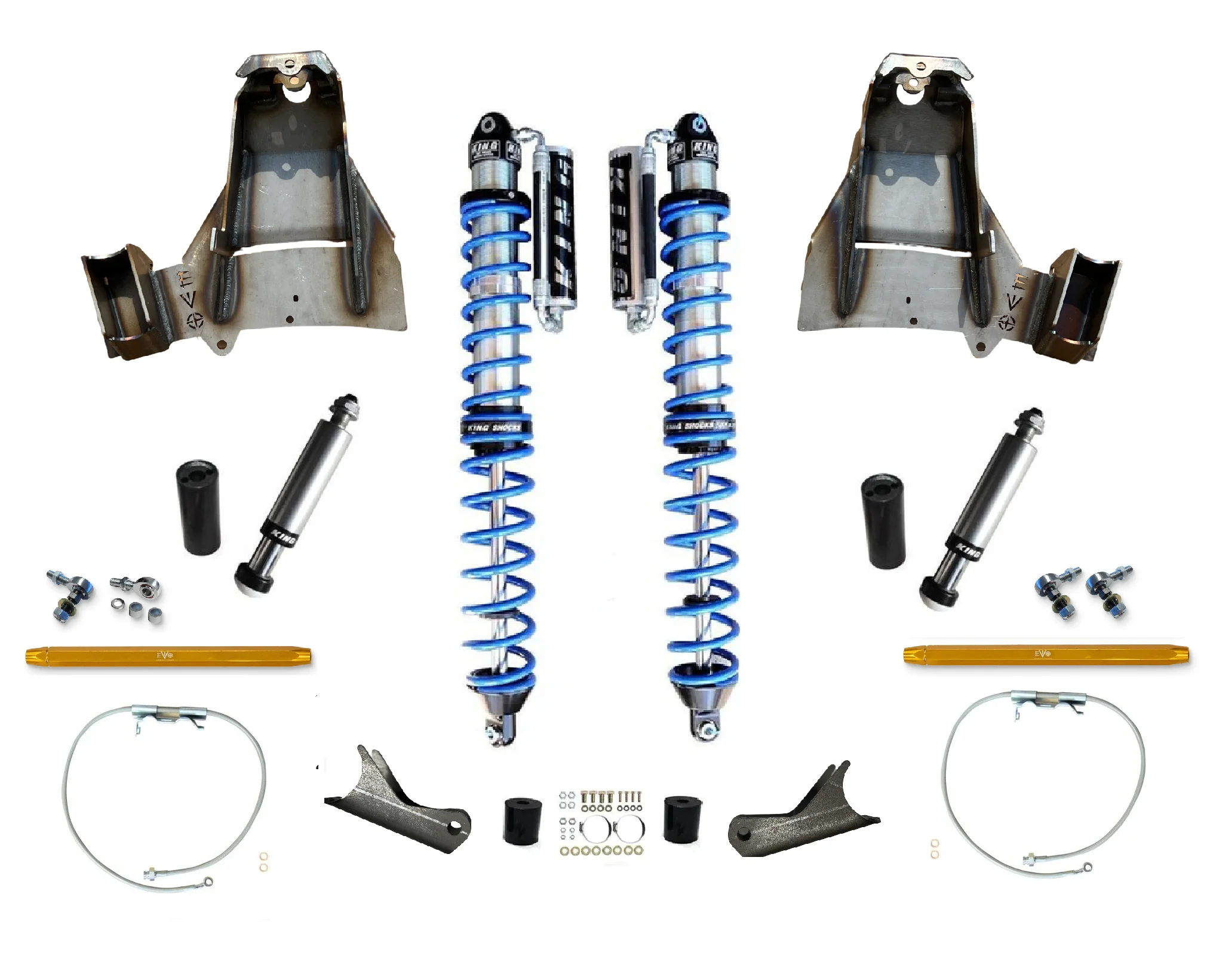 14" Inch Travel EVO SPEC KING FRONT FABRICATION Shock Tower 2.5" or 3.0" COILOVER BLACK FOR JL/JT WRANGLER & GLADIATOR - Image 10