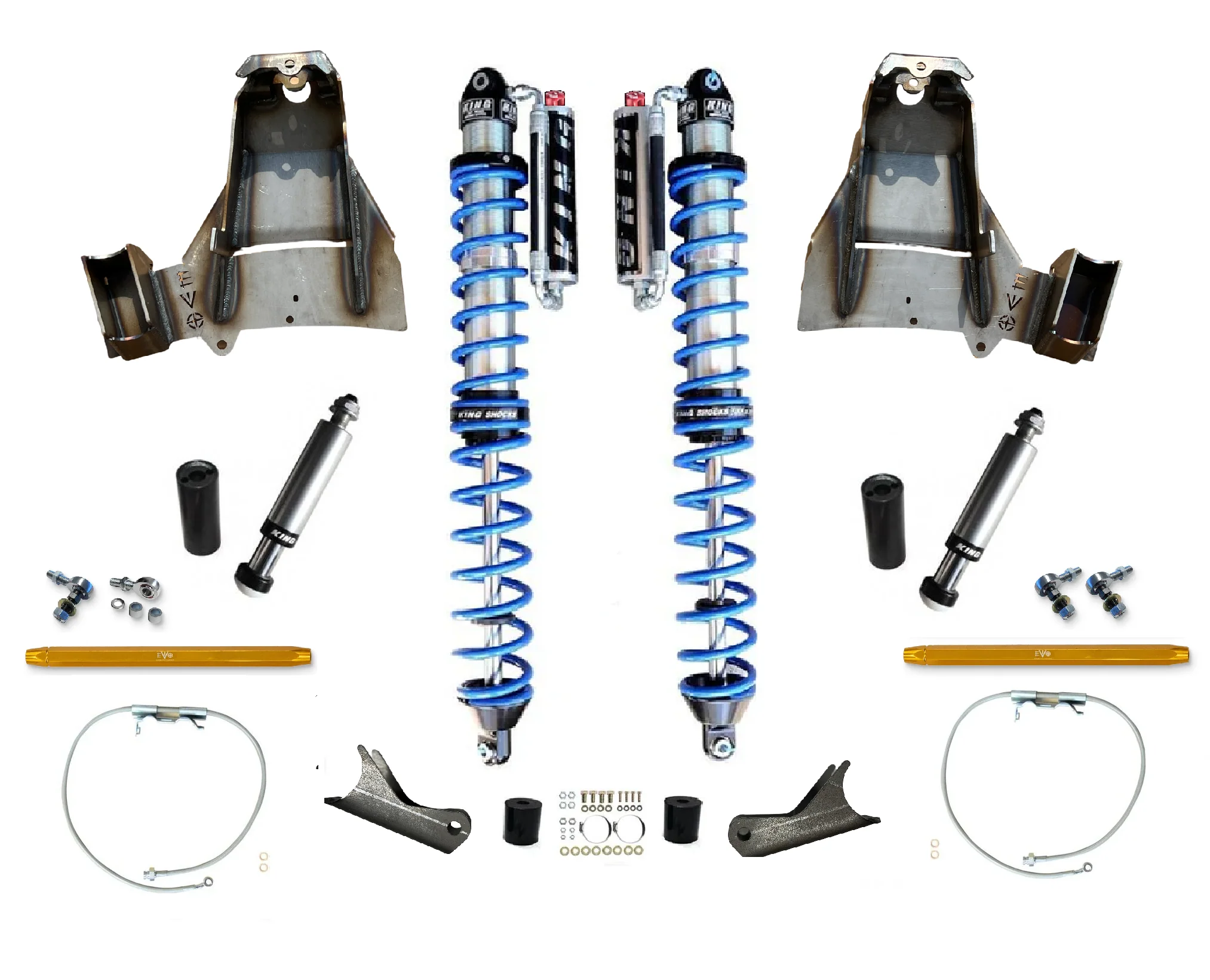 14" Inch Travel EVO SPEC KING FRONT FABRICATION Shock Tower 2.5" or 3.0" COILOVER BLACK FOR JL/JT WRANGLER & GLADIATOR - Image 13