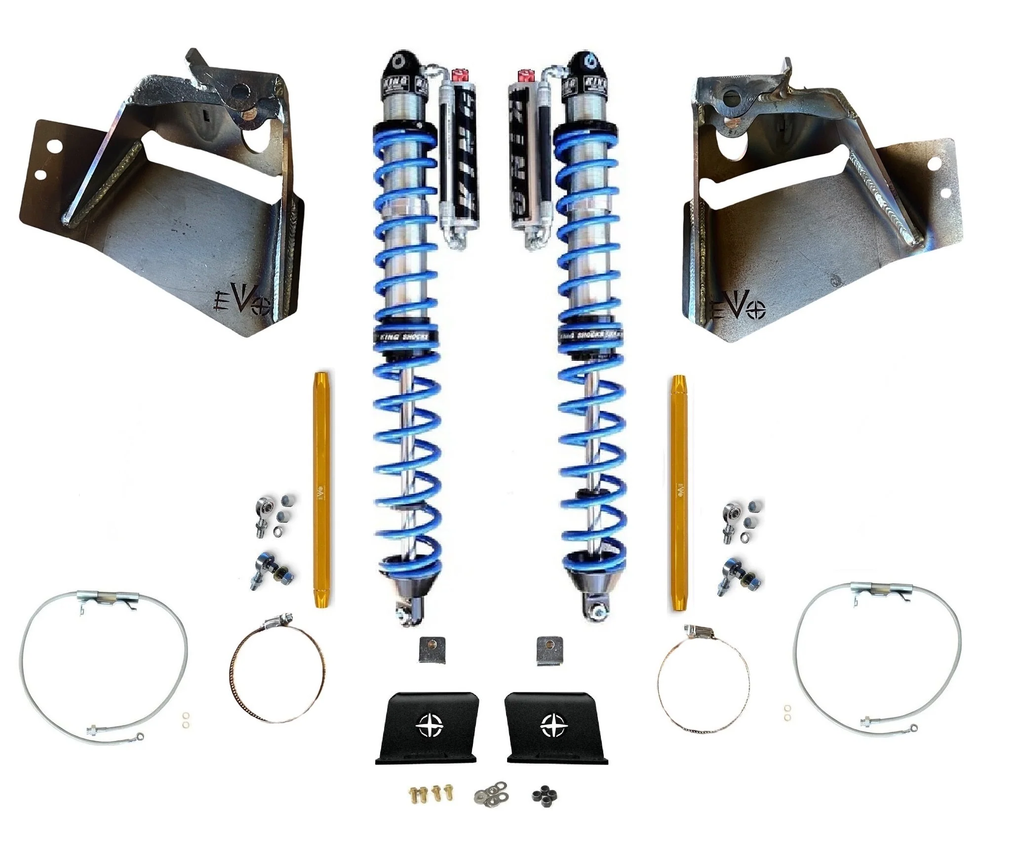 14" Inch Travel EVO SPEC KING REAR FABRICATION Gladiator Shock Tower 2.5" or 3.0" COILOVER BLACK FOR JT GLADIATOR - Image 12