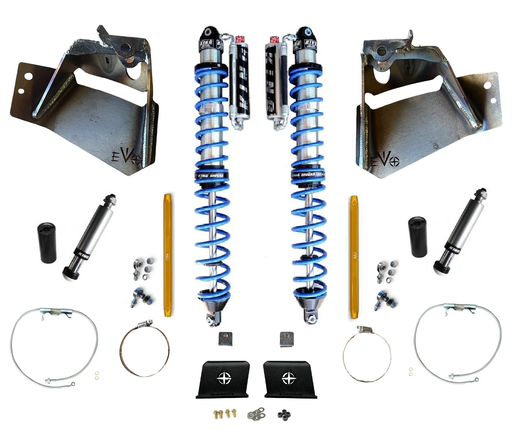 14" Inch Travel EVO SPEC KING REAR FABRICATION Gladiator Shock Tower 2.5" or 3.0" COILOVER BLACK FOR JT GLADIATOR - Image 9