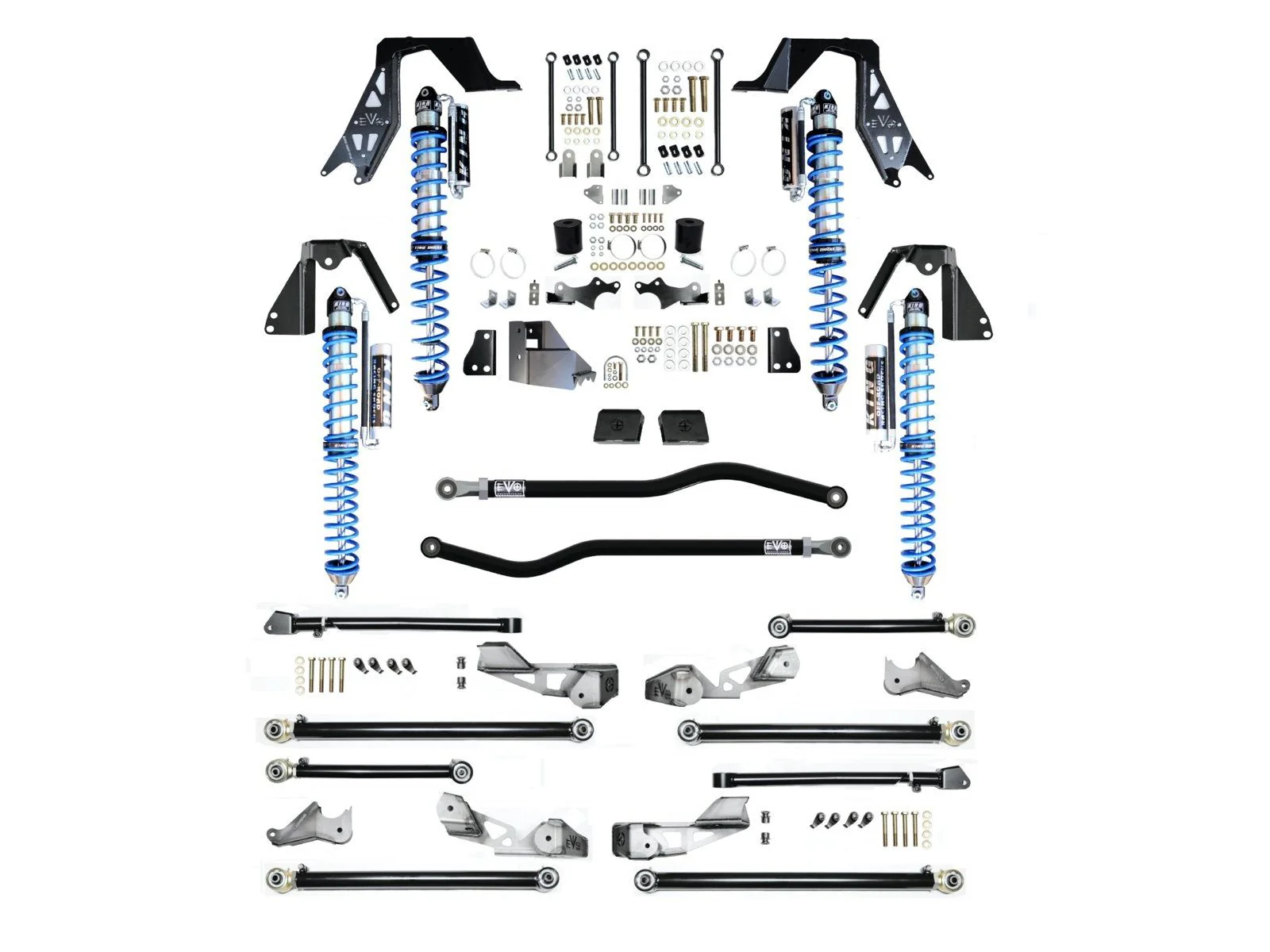 JLU (4-Door) GAS 3-5 INCH LIFT KING 2.5 INCH COILOVER PRO SUSPENSION SYSTEMS JEEP WRANGLER - Image 3