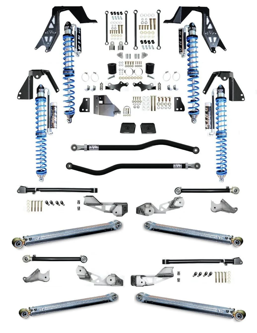JLU (4-Door) GAS 3-5 INCH LIFT KING 2.5 INCH COILOVER PRO SUSPENSION SYSTEMS JEEP WRANGLER - Image 9