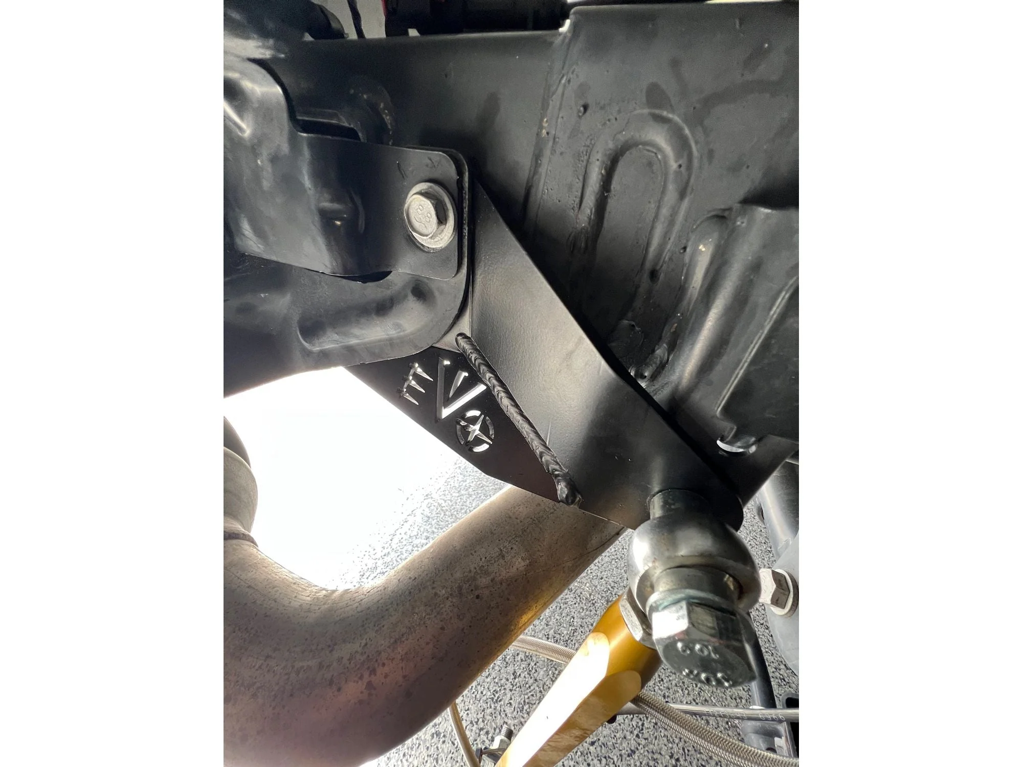 Jeep Gladiator Rear Swaybar Frame Tab Stiffener Gusset PAIR BLACK - Image 3