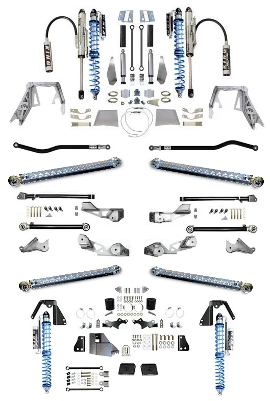 JLU Diesel KING Front 2.5 Inch Double Throwdown Rear 2.5 Inch Coilover Bypass HC Long Arm PRO PLUS, BLACK, 4 Door - Image 10