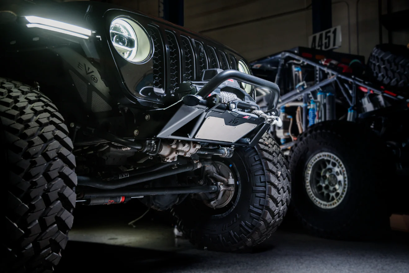 KSPEC Pre Runner Front Winch Tube Bumper JK JL JT - Image 3